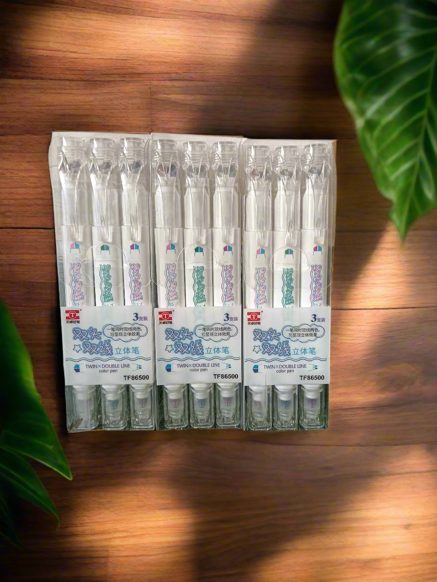 هایلایتر و روانویس دو سر