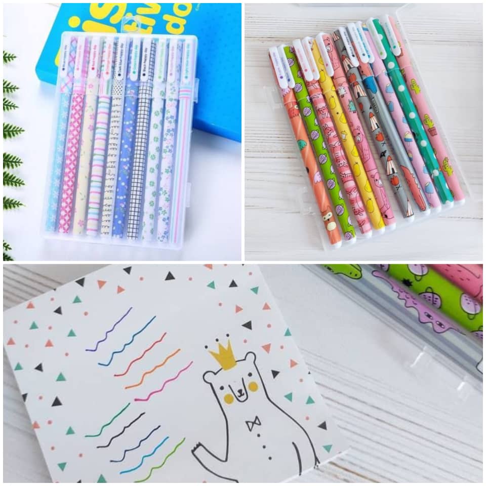 پک ۱۰ رنگ روانویس رنگی شکوفه ای و فانتزی