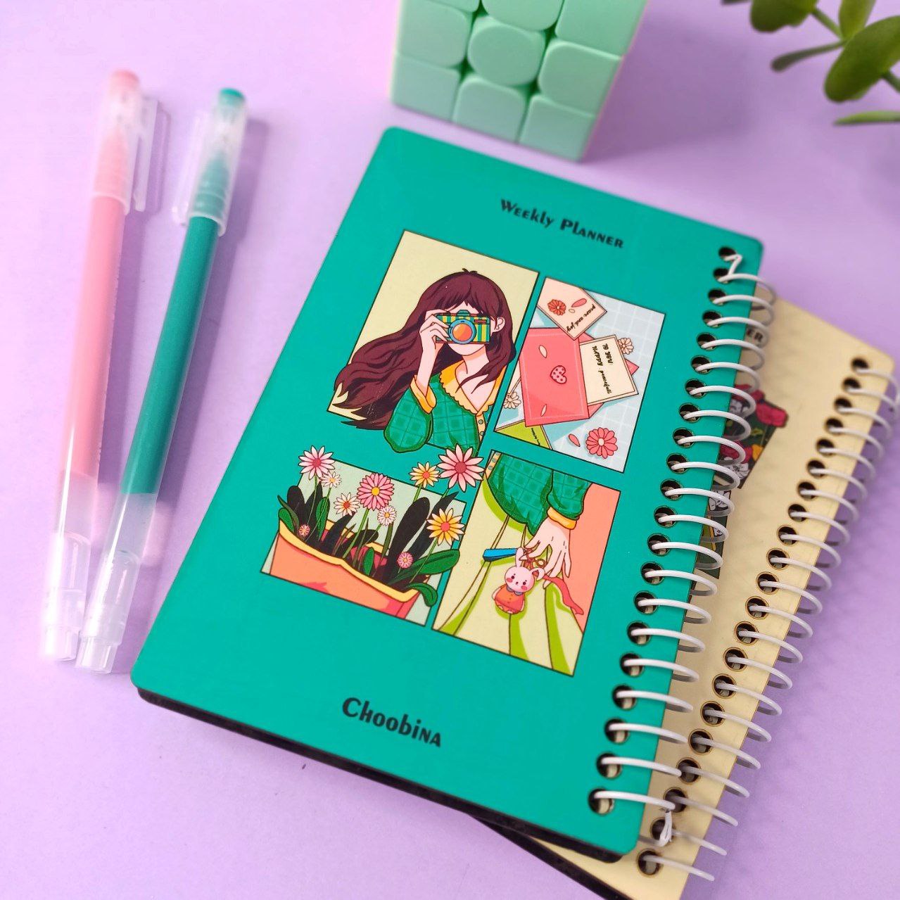 پلنر هفتگی جلد چوبی